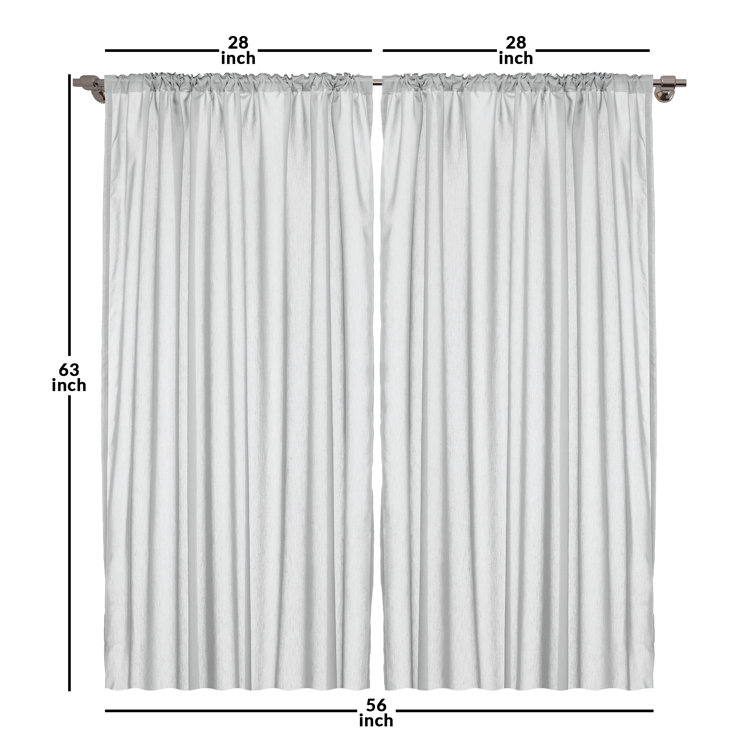 Bless international Geometric SemiSheer Rod Pocket Curtain Panels